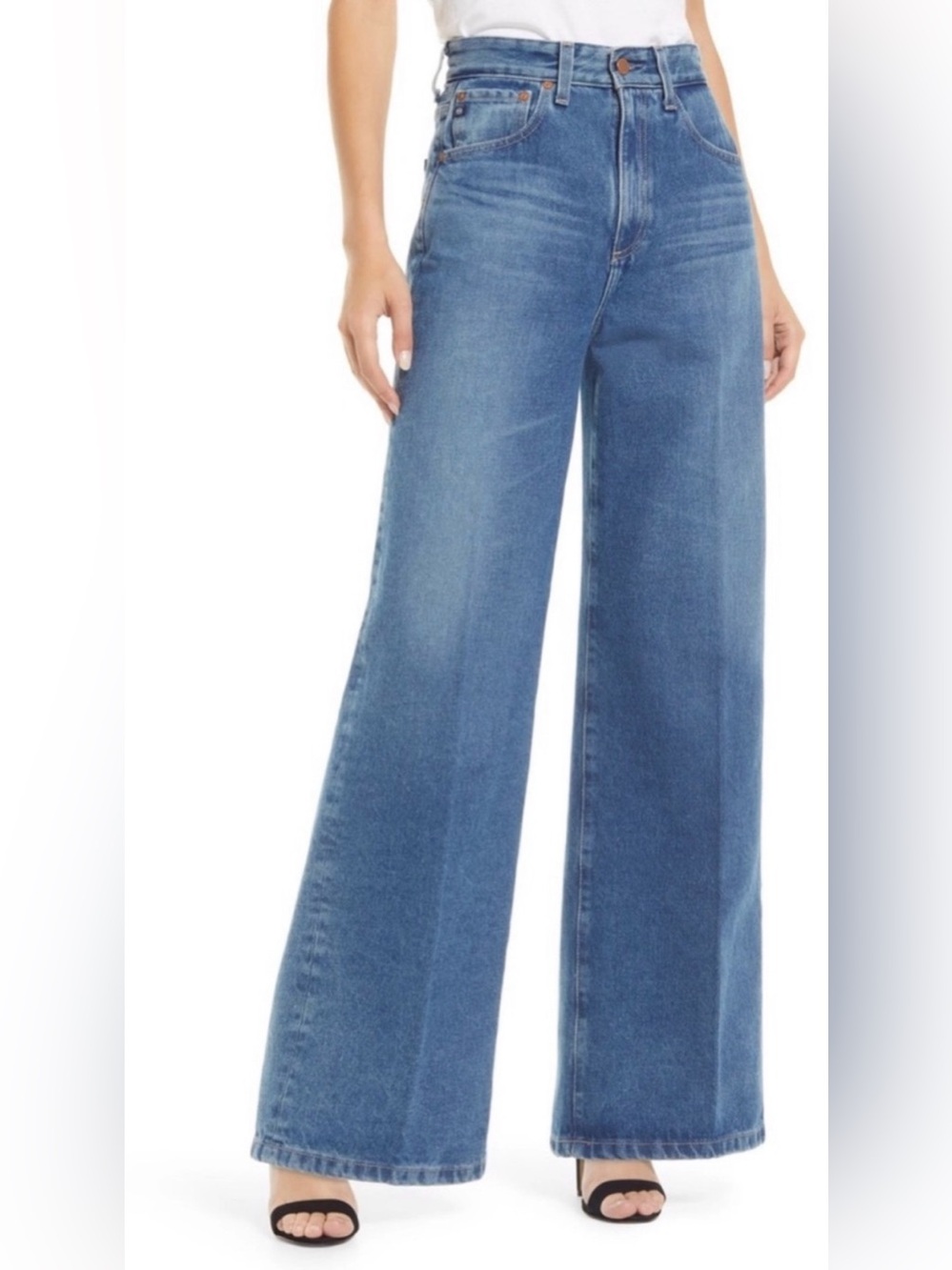 AG Deven Wide Leg High-Rise Women’s Jeans - Blue